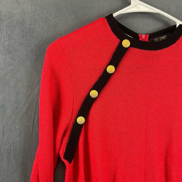 Vintage Don Sayres Wellmore sz 4 Knit Midi Wool Blend Sweater Dress i.magnin USA - Picture 6 of 12